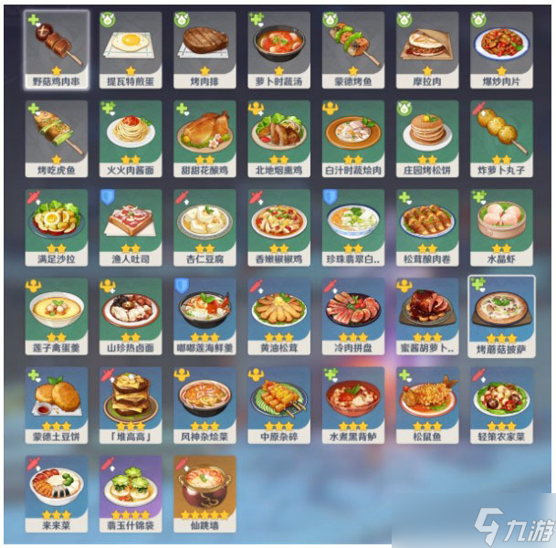 原神40个食谱获取攻略