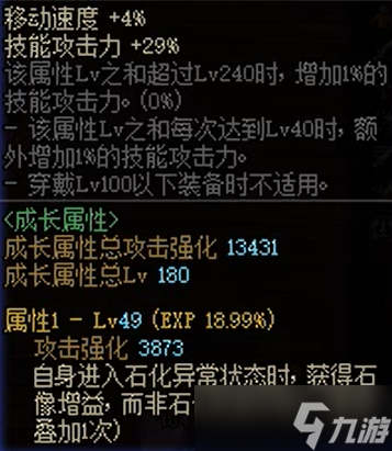《dnf》石化鞋子属性一览