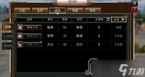 《三国群英传M》军阶权限一览