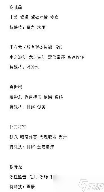 宝可梦：朱紫5星太晶战全BOSS技能表一览