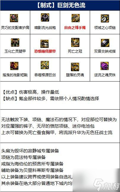 dnf驭剑士110版本装备怎么搭配-dnf驭剑士110版本装备搭配推荐
