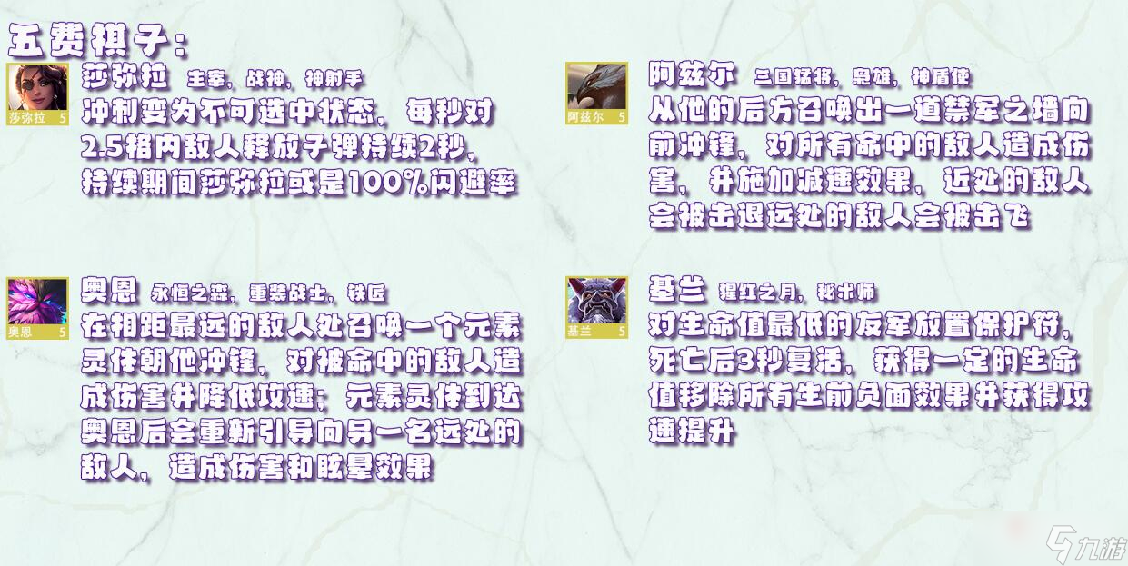 《金铲铲之战》天选福星版本全棋子技能介绍