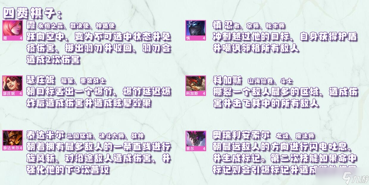 《金铲铲之战》天选福星版本全棋子技能一览