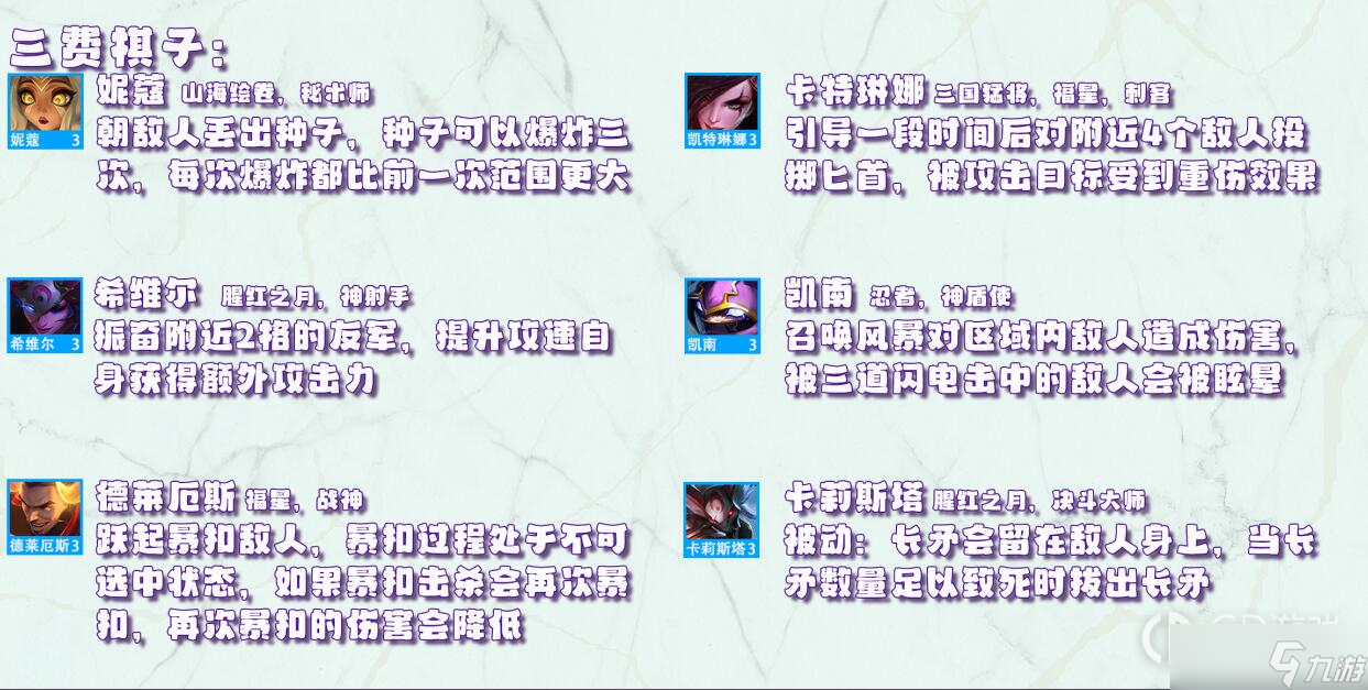 《金铲铲之战》天选福星版本全棋子技能介绍