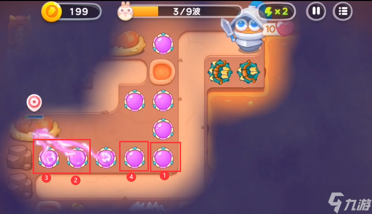 保卫萝卜4饿龙传说第9关攻略
