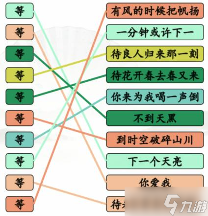 漢字找茬王連線等開頭的歌通關(guān)攻略