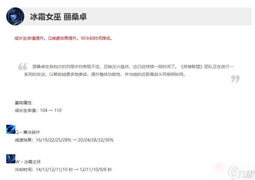《英雄联盟》13.1版本正式服冰女加强一览