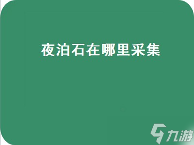 夜泊石采集地点（夜泊石采集位置攻略分享）