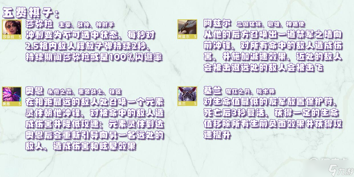 《金铲铲之战》天选福星版本全棋子技能介绍