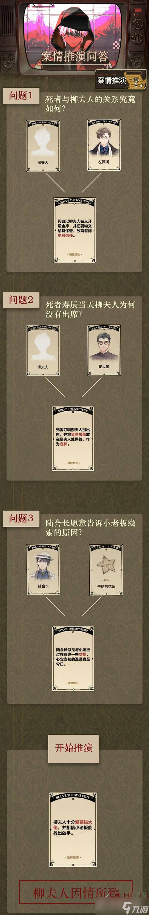 《未定事件簿》案情推演第二阶段怎么玩