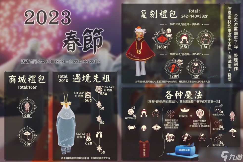 《光遇》春節(jié)活動(dòng)兌換圖一覽2023