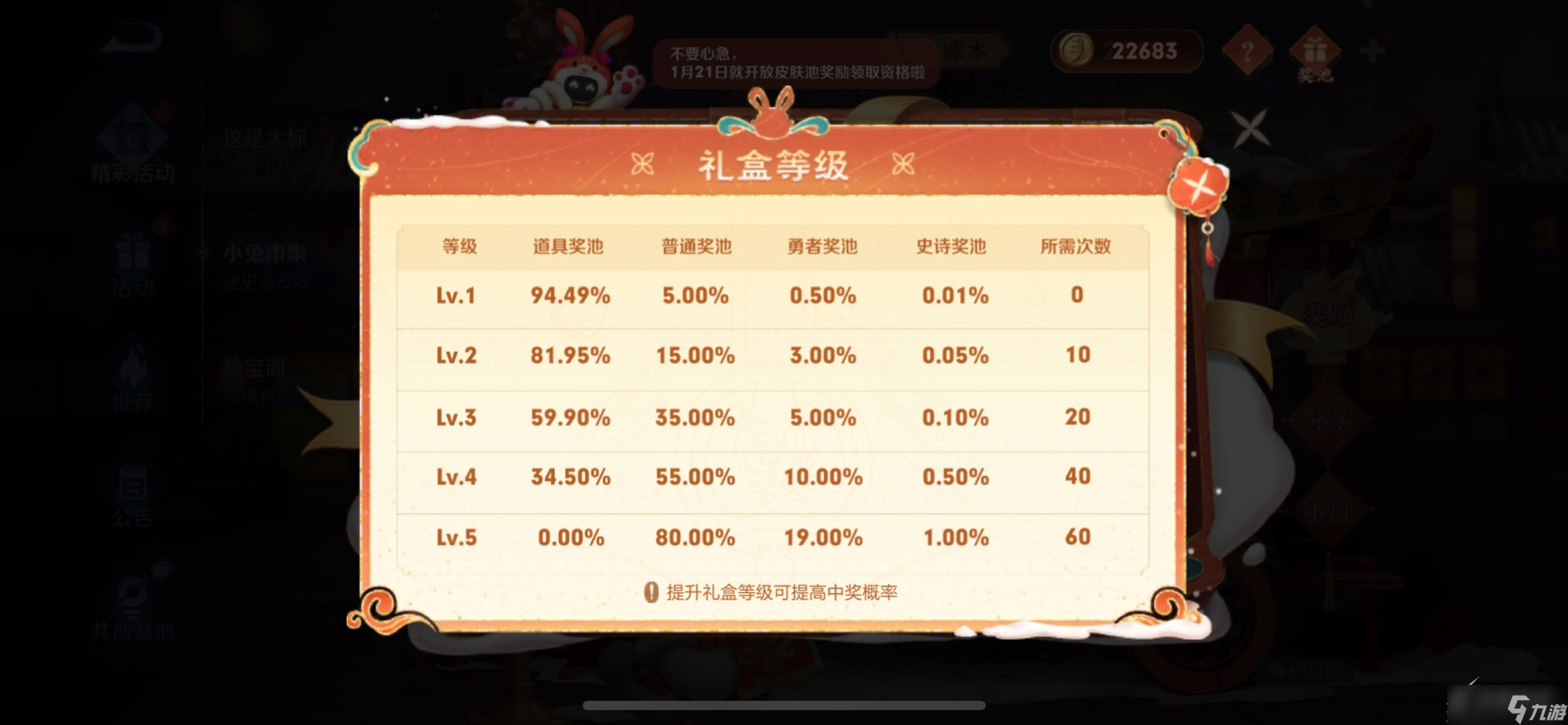 《王者荣耀》小兔市集皮肤卡道具卡奖励介绍