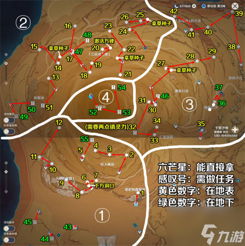 原神千壑沙地有多少草神瞳
