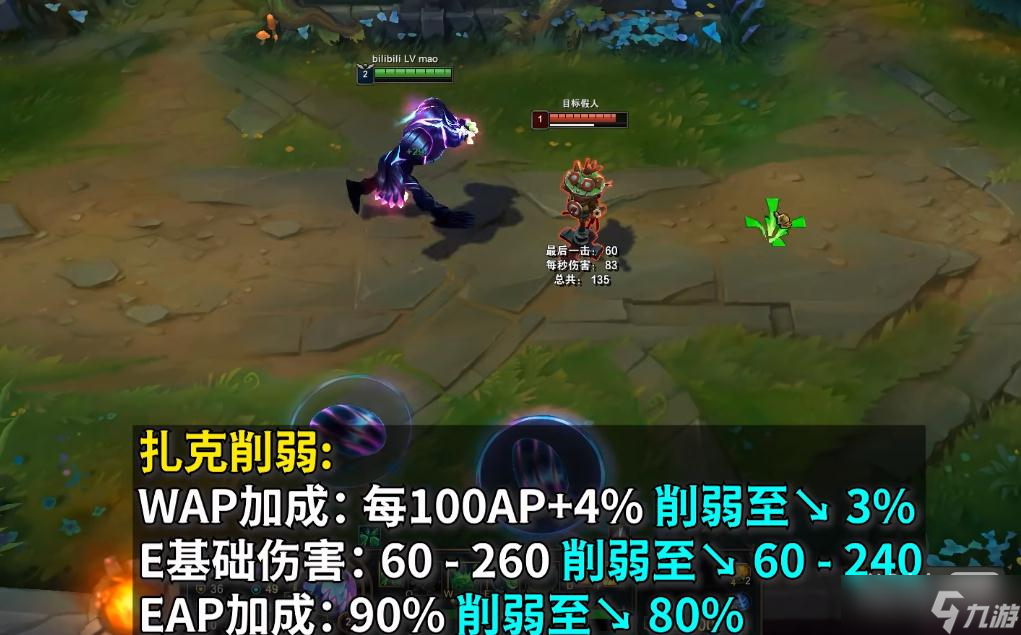 《英雄联盟》PBE13.3版本扎克削弱详情
