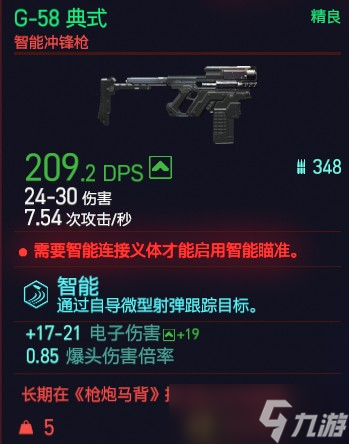 赛博朋克2077G-58典式属性图鉴