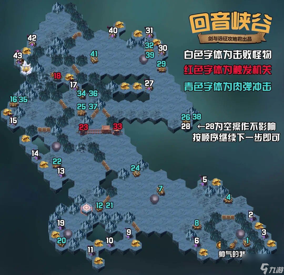 劍與遠征回音峽谷怎么過-回音峽谷路線圖攻略