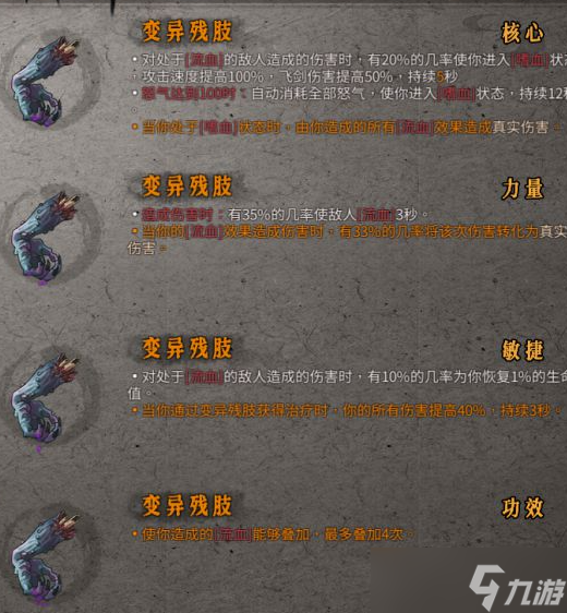 暖雪手游变异残肢怎么搭配