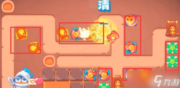 保卫萝卜4饿龙传说第54关怎么过