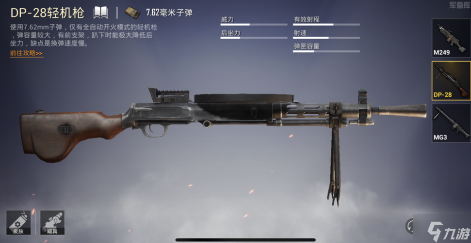 和平精英十大轻机枪