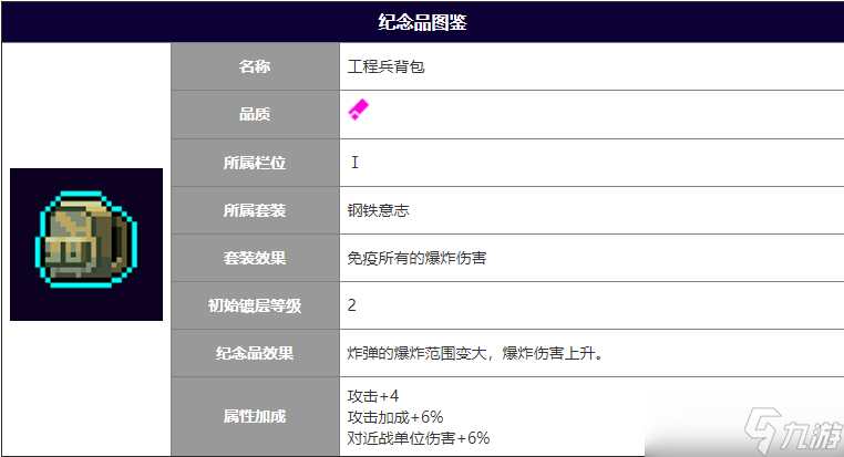 霓虹深淵無限工程兵背包作用攻略