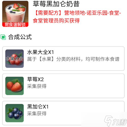 黎明觉醒食谱配方怎么获得