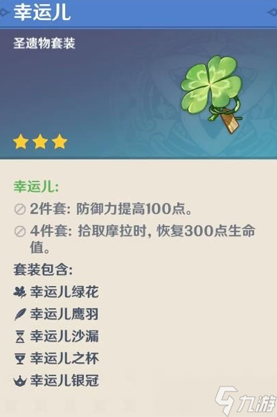 原神幸运儿圣遗物怎么样 原神幸运儿圣遗物属性介绍