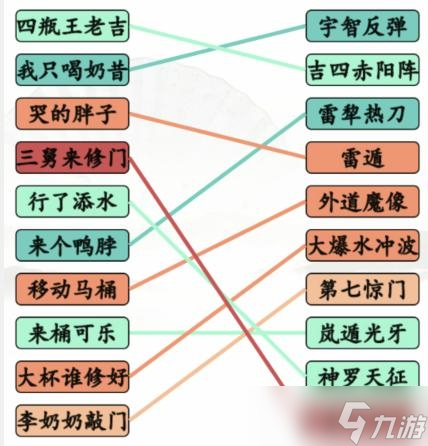 《漢字找茬王》火影動(dòng)漫空耳連線通關(guān)方法