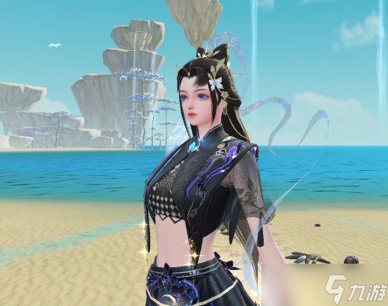 银河鎏光繁星四散，快来《天下》手游品一品这绝世面容！