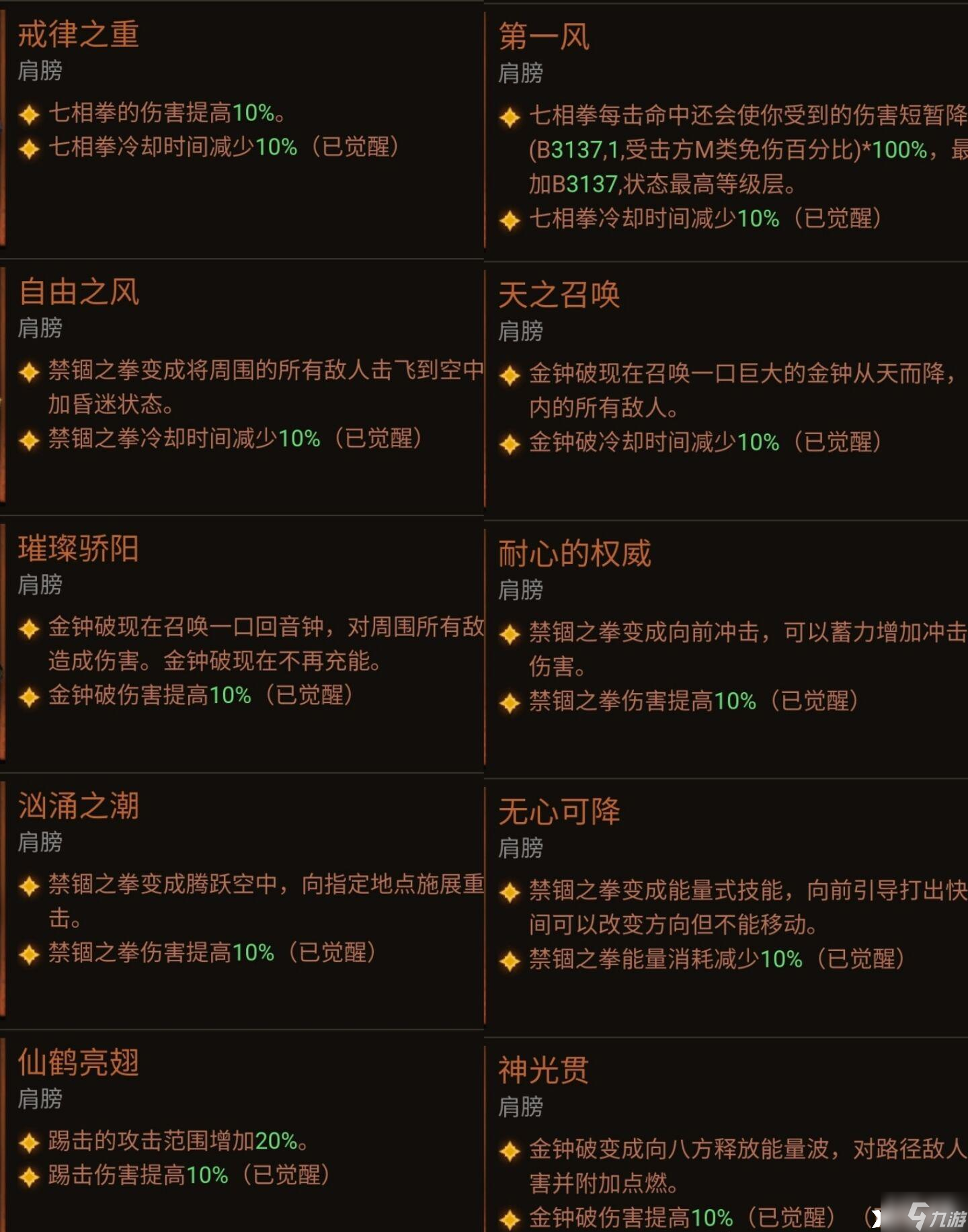 《暗黑破坏神:不朽》武僧装备觉醒数据怎么样?武僧装备觉醒数据一览