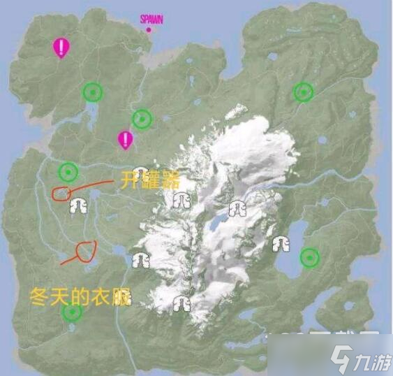 森林之子開(kāi)罐器位置與冬天衣服位置詳情