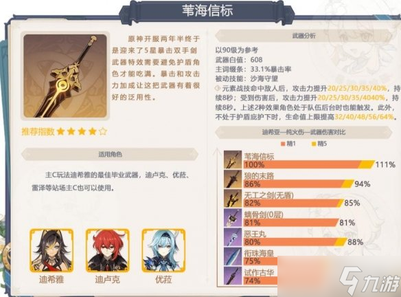 《原神》3.5上半卡池值得抽吗？3.5上半卡池武器分析