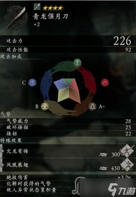 《卧龙苍天陨落》青龙偃月刀属性效果介绍