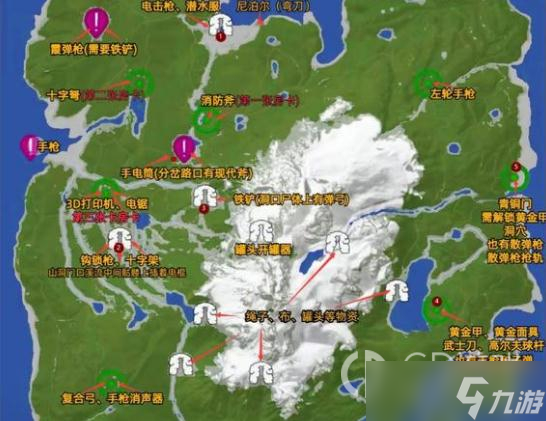 森林之子全武器道具地图介绍