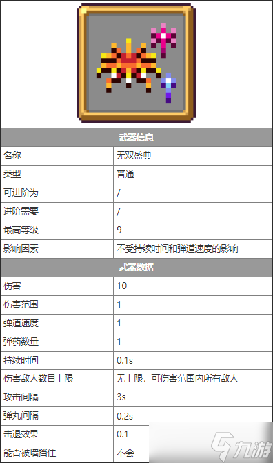 吸血鬼幸存者武器无双盛典介绍