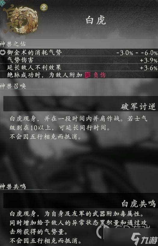 卧龙：苍天陨落白虎神兽效果介绍