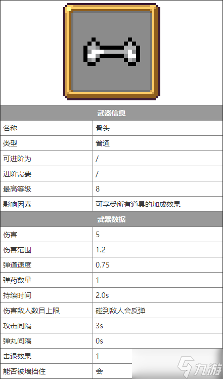 吸血鬼幸存者武器骨头介绍