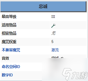 我的世界忠诚有什么用