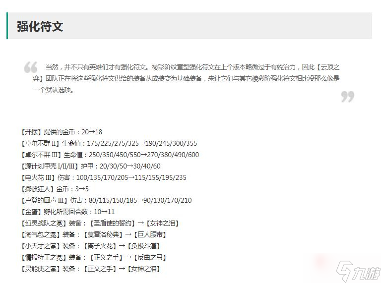《云顶之弈》13.5版本正式服强化符文改动一览