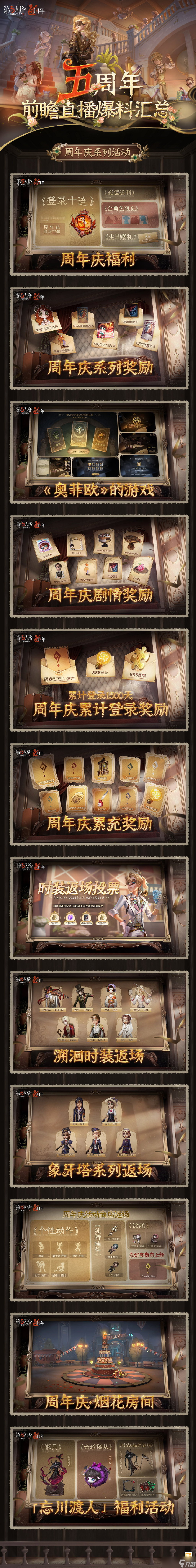 第五人格五周年前瞻直播爆料内容汇总 第五人格五周年前瞻直播有哪些内容