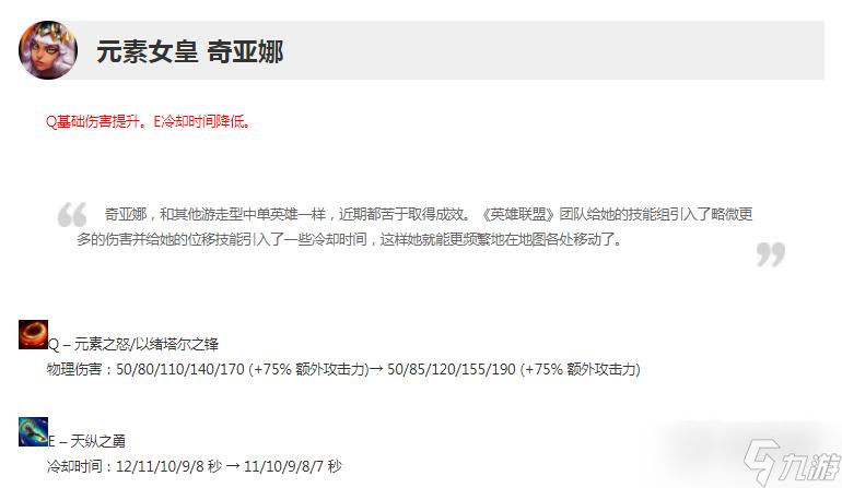 《英雄联盟》13.5版本正式服奇亚娜加强介绍