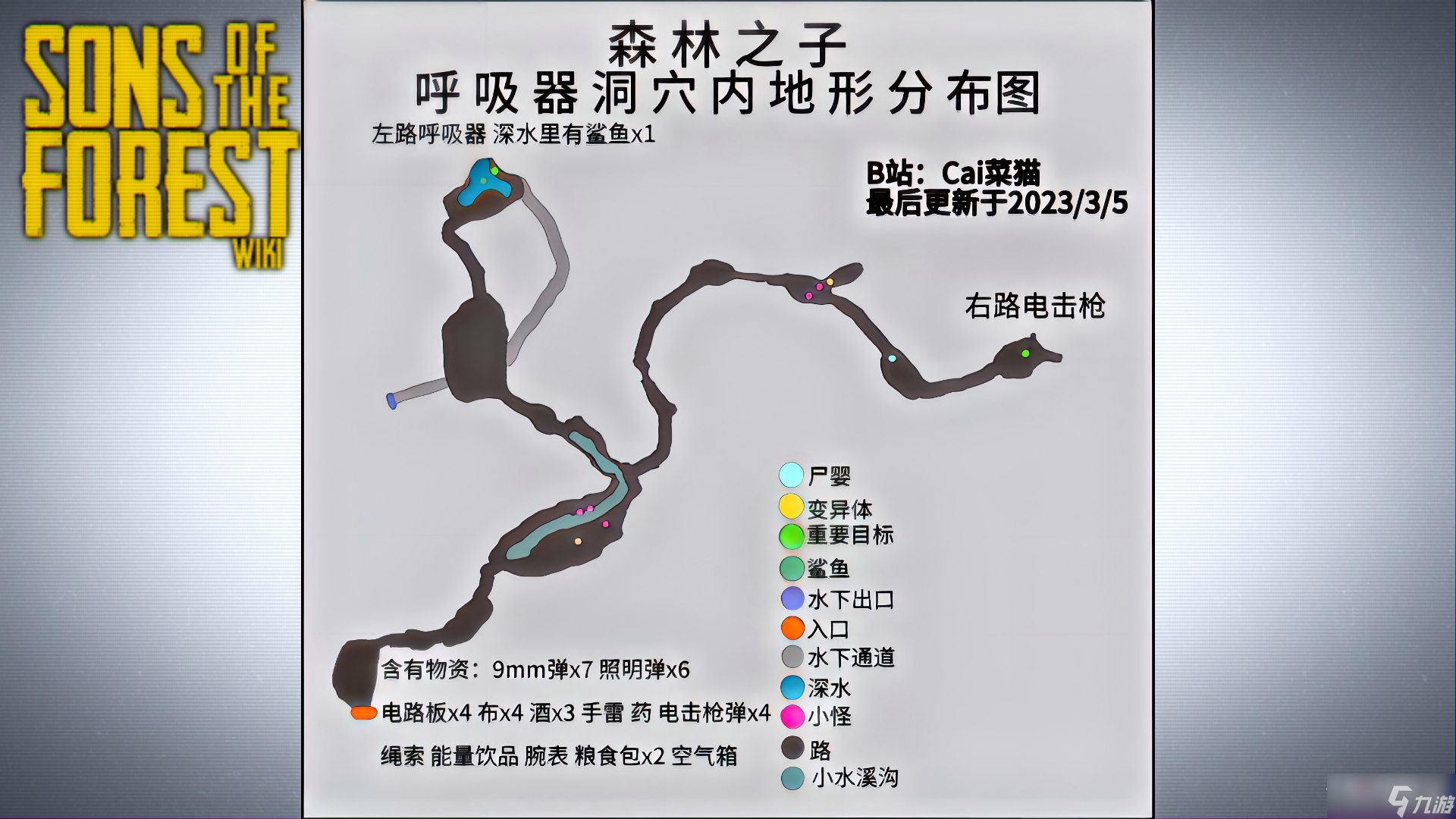 《森林之子》呼吸器洞穴地形分布图