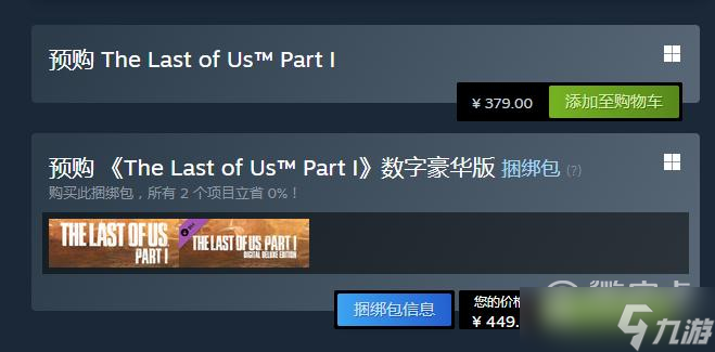 最后生还者重制版Steam版预购奖励是什么