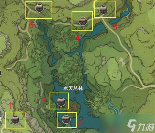 《原神》水天丛林挖掘宝箱位置