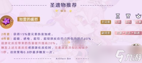 原神多莉输出圣遗物