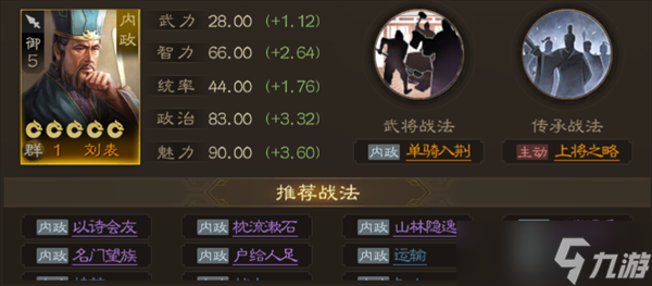 三国志战棋版刘表值得培养吗