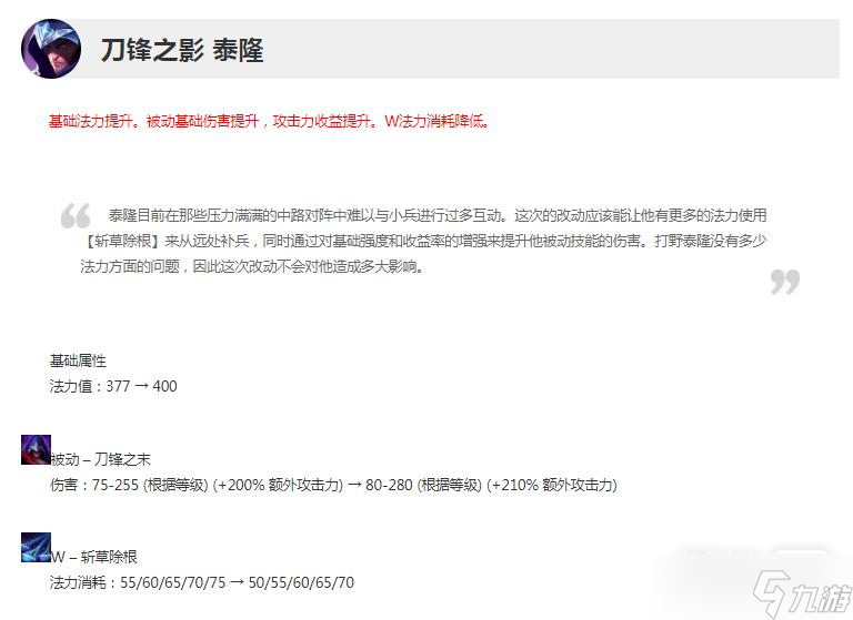 《英雄联盟》13.6版本正式服男刀加强介绍