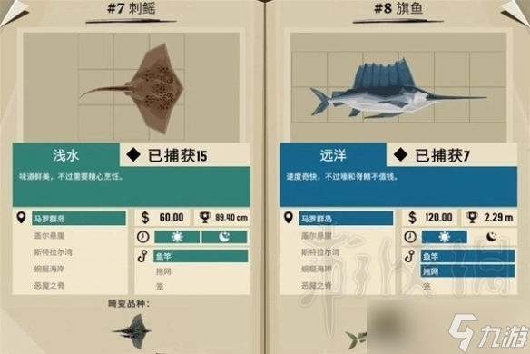 《漁帆暗涌》羅馬群島魚類圖鑒 有哪些圖鑒？