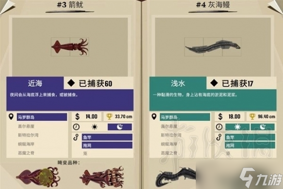 《渔帆暗涌》罗马群岛鱼类图鉴 有哪些图鉴？