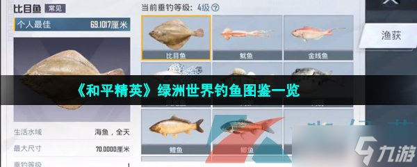 《和平精英》綠洲世界釣魚圖鑒一覽