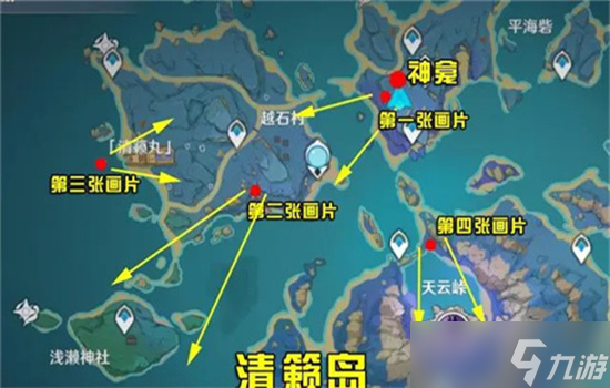 原神清籁岛拍摄画片位置